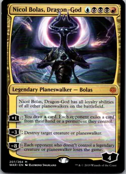 Nicol Bolas, Dragon-God 207 Mythic War of the Spark Magic: The Gathering NM - Image 1