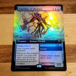 1x Emeritus of Ideation, Extended Art Foil, Secrets of Strixhaven, MTG NM - Image 1