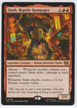 SLASH, REPTILE RAMPAGER 0108 TMNT Magic: The Gathering NM - Image 1