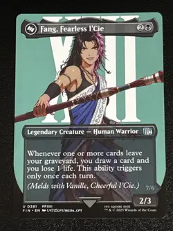 MTG Final Fantasy Fang, Fearless I'Cie Borderless 0381 NM - Image 1
