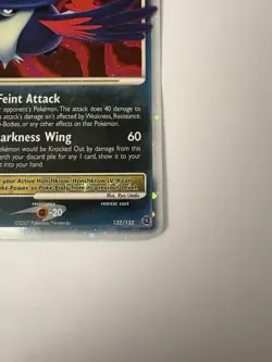 2007 Pokemon TCG Secret Wonders 132/132 Honchkrow Rare Holo LV.X Level Up 110HP - Image 4