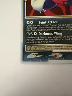 2007 Pokemon TCG Secret Wonders 132/132 Honchkrow Rare Holo LV.X Level Up 110HP - Image 5