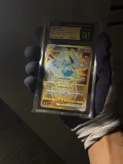 Lugia VSTAR Gold 211/195 CGC Pristine 10 Secret Rare Silver Tempest Pokemon - Image 3