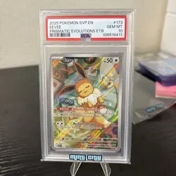 2025 POKEMON SVP EN-SV BLACK STAR PROMO #173 EEVEE PSA 10 - Image 1