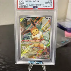 2025 POKEMON SVP EN-SV BLACK STAR PROMO #173 EEVEE PSA 10 - Image 2