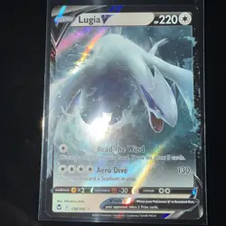 Pokemon Cards Lugia V 138/195 Silver Tempest Holo V Rare - Image 1