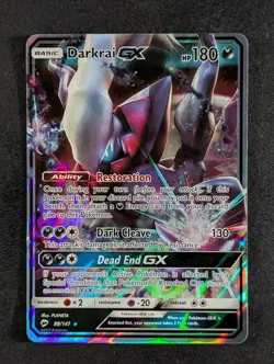 2017 Pokemon DARKRAI GX #88/147 Burning Shadows Holo Ultra Rare English (B) - Image 1