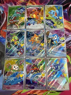 Pokemon Full Set of 9 First Partner Illustration Collection English NM SKU02 - Image 1