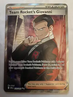 Pokemon TCG Team Rockets Giovanni 225/182 English SV10: Destined Rivals - NM - Image 1
