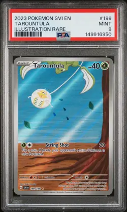 Pokemon -Scarlet & Violet Illustration Rare #199 Tarountula PSA - Image 1