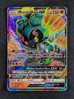 2017 Pokemon MARSHADOW GX #80/147 Burning Shadows Holo Ultra Rare English - Image 1