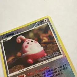 Pokemon TCG Diamond & Pearl Happiny 52/123 Stamped Reverse Holo - Image 3
