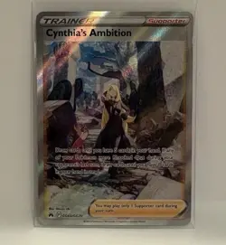 Pokemon Cynthia’s Ambition GG60/GG70 Crown Zenith Full Art Trainer - Image 1