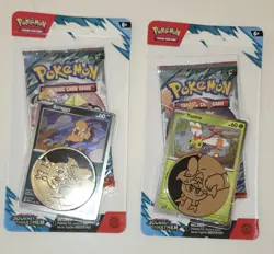 Pokemon Journey Together 2 Pack Lot Yanma & Scraggy Blisters w/coins SEALED New - Image 4