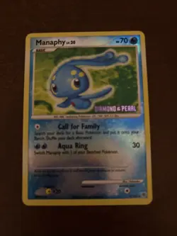 Manaphy 9/130 Holo Rare Diamond & Pearl Pokemon Reverse Holo Near Mint - Image 1