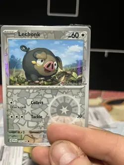 Lechonk POKEMON CENTER Stamp 155/198 Reverse Holo Sealed Promo Scarlet Violet - Image 1