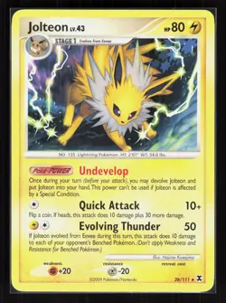 Jolteon Rare Pokemon Rising Rivals 26/111 LP - Image 1