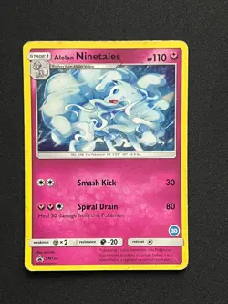 Alolan Ninetales SM128 Promo, Sun & Moon, Pokemon - Damaged - Image 1