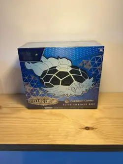 Pokemon TCG Stellar Crown Pokemon Center ETB Elite Trainer Box slight tear - Image 1