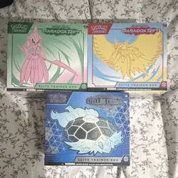 Pokemon Elite Trainer Box Lot SEALED Paradox Rift & Stellar Crown 3 Boxes - Image 1