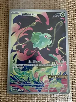 Pokemon TCG Mega Evolution - Bulbasaur 133/132 Illustration Rare Stamped Sealed - Image 1