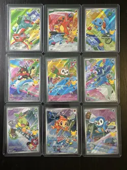 Pokemon Mega Evolution Promos First Partners Series 1 Complete 9 Card Set - Image 1