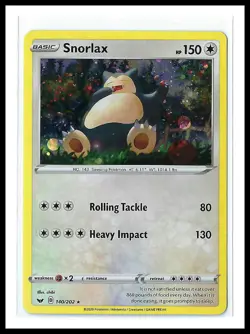 Pokemon TCG - Snorlax SWSH01: Sword & Shield Base Set #140/202 Holo - NM - Image 1