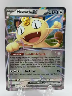 Pokemon TCG Meowth EX 62/88 Double Rare Perfect Order - Image 1