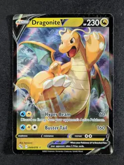 2022 Pokemon DRAGONITE V #049/078 Pokemon GO Holo Ultra Rare English - Image 1