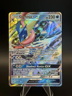 2018 Pokemon Forbidden Light Greninja GX Ultra Rare Holo #24/131 EX-NM - Image 1