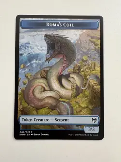 Koma’s Coil Token MTG Magic the Gathering Card NM Near Mint KHM - Image 1