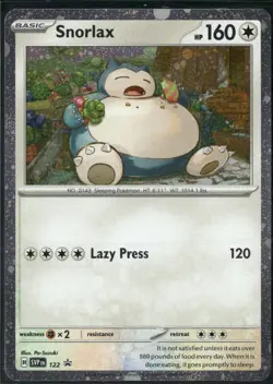 Pokemon - Snorlax SVP122 Promo Cosmos Holo NM - Image 1