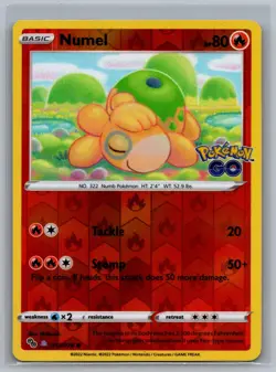 Numel 013/078 C Pokemon GO Pokemon Reverse Holo NM/M - Image 1