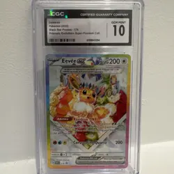 CGC 10 GEM MINT Eevee 174/SVP Black Star PROMO Prismatic Evolutions SPC Pokemon - Image 1