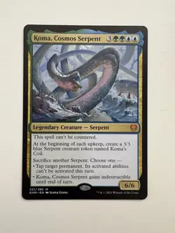 Koma Cosmos Serpent MTG Magic the Gathering Card NM Near Mint KHM - Image 1