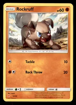 Rockruff - SM06 Holo Promo Sun & Moon Promo Pokemon Lightly Played - Image 1