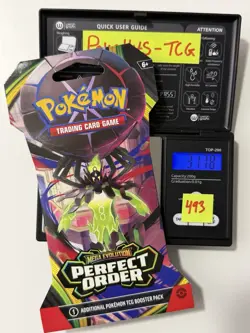 (VERY HEAVY)🔥 31.78g Pokemon Perfect Order Sleeved Booster Pack Factory Sealed✅ - Image 1