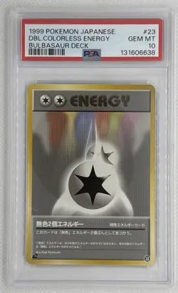 1999 Pokemon Japanese DBL. Colorless Energy #23 Bulbasaur Deck PSA 10 Gem Mint - Image 1