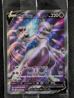 2022 Pokemon MEWTWO V #SWSH229 Sword & Shield Pokemon GO Holo English - Image 1