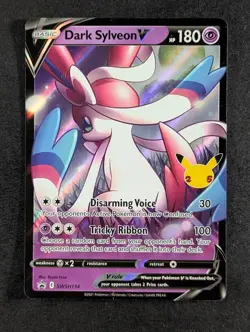 2021 Pokemon DARK SYLVEON V #SWSH134 Sword & Shield Celebrations Holo ENG - Image 1