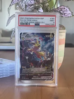 7888 Jolteon VMAX 2021 Pokemon Sword & Shield Black Star Promo #SWSH184 PSA 9 - Image 2