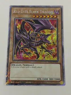 Yugioh Red-Eyes Black Dragon 1st Edition Platinum Secret Rare 8th NM Free Holo A - Image 1