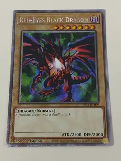 Yugioh Red-Eyes Black Dragon 1st Edition Platinum Secret Rare 4th NM Free Holo A - Image 1