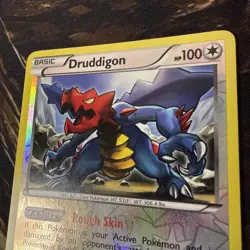 POKEMON DRUDDIGON 106/113 RARE REVERSE HOLOFOIL LEGENDARY TREASURES MP CARD - Image 2