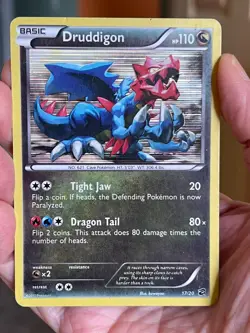 POKEMON DRUDDIGON 17/20 HOLOFOIL DRAGON VAULT HP CARD - Image 1