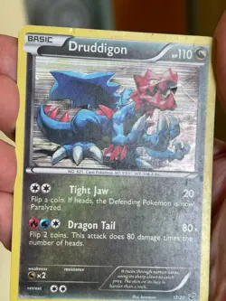 POKEMON DRUDDIGON 17/20 HOLOFOIL DRAGON VAULT HP CARD - Image 3