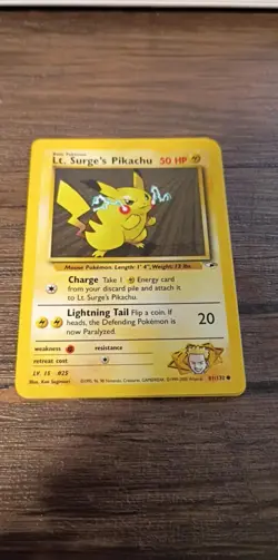 Pokemon Card - Lt. Surge's Pikachu Gym Heroes 81/132 - Image 1