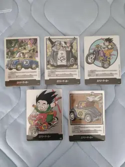 Dragon Ball Card 5 Card Set Manga Booster Super Rare Character Vehicle - Image 1