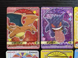 Marumiya Pokemon Sticker Seal set of 8 Holo Charizard Gengar Pikachu Sylveon - Image 2