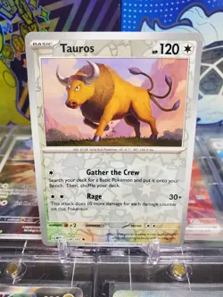 Tauros 128/165 Reverse Holo Uncommon Pokemon TCG S&V English 151 - Image 1